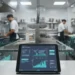 Cozinha de dark kitchen no Brasil com dispositivos digitais e cozinheiros em operação, destacando a importância site food service